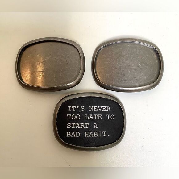 …Oval Buckle Blank Plain Buckle Fits Up To 1 3/4" Belt Strap DIY Insert Buckle - Picture 1 of 4